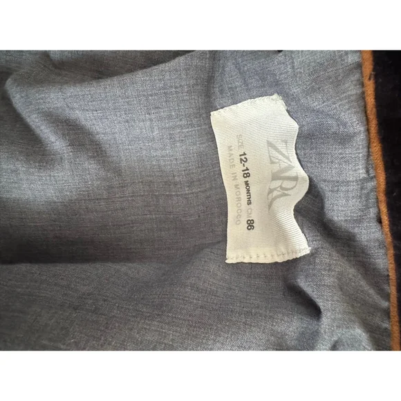 Baby ZARA Navy Velvet Blazer 12-18 Months - Picture 6 of 7